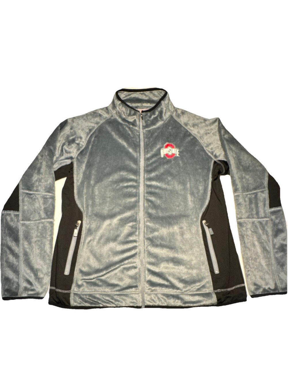Campus Classics Ohio State Buckeyes Women’s Jacket XXL Gray/Black Polyester EUC